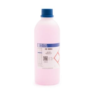 Solution tampon colorée pH 4,01, ±0,01 pH, certificat d'analyse, bouteille 500 mL HI5004-R