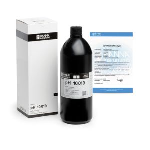 Solution tampon pH 10,010, ±0,002 pH, certificat d'analyse, bouteille 1 L HI6010-01