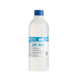Solution tampon pH 4,01, ±0,01 pH, certificat d'analyse, bouteille 1 L HI5004-01