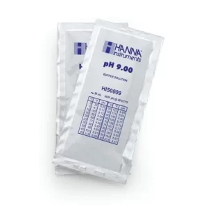 Solution tampon pH 9,00, ±0,01 pH, certificat d'analyse, 25 sachets de 20 mL - HI50009-02