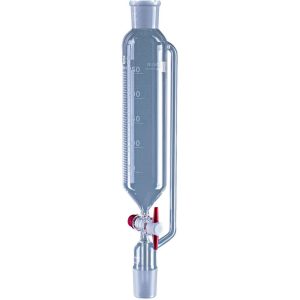 Ampoules cylindriques avec tube d'équilibrage robinet en PTFE DURAN®