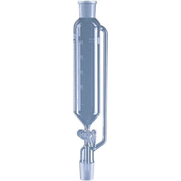 Ampoules cylindriques avec tube d'équilibrage robinet en verre DURAN®