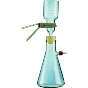 Appareil à filtration sous vide en verre par bouchon percé