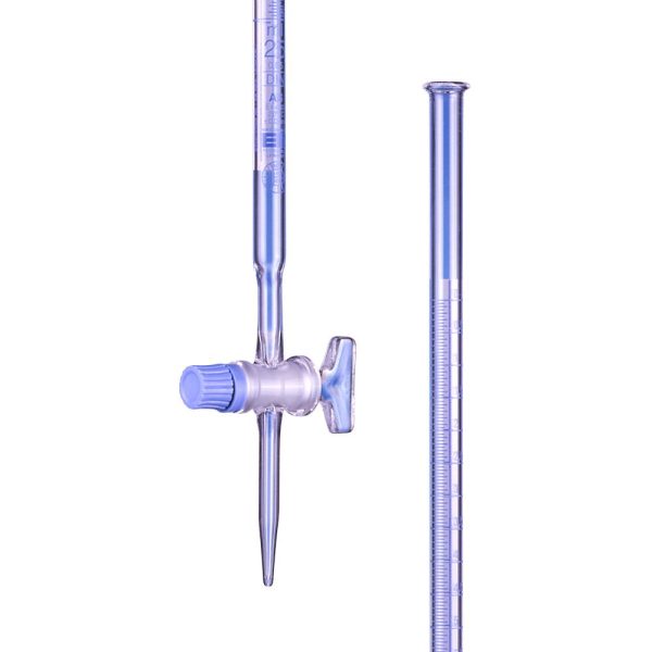 Burettes classe AS robinet droit en verre